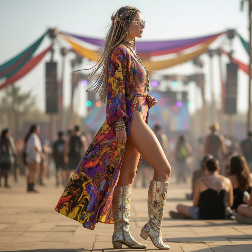 Chiffon Kimono | Liquid Fire