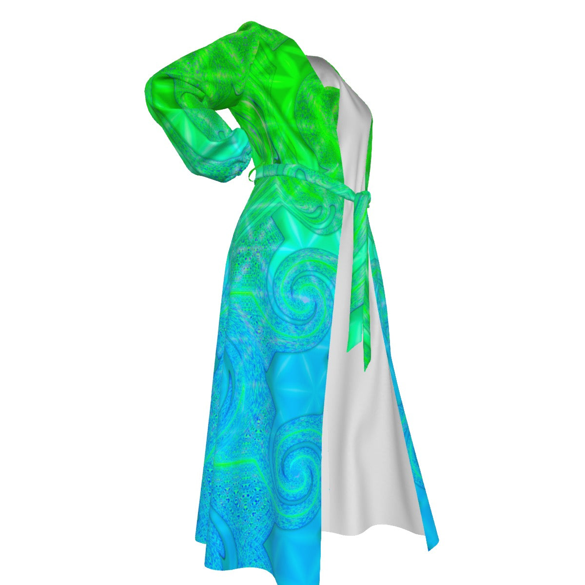 Chiffon Kimono | Psy Swirl Blue