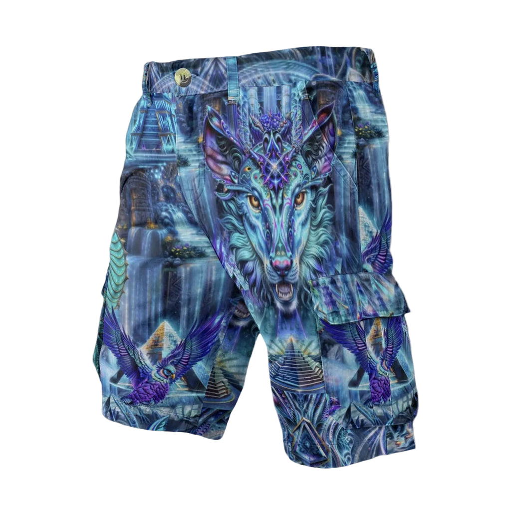Dreamweaver men's cargo shorts back view with cargo pocket detail