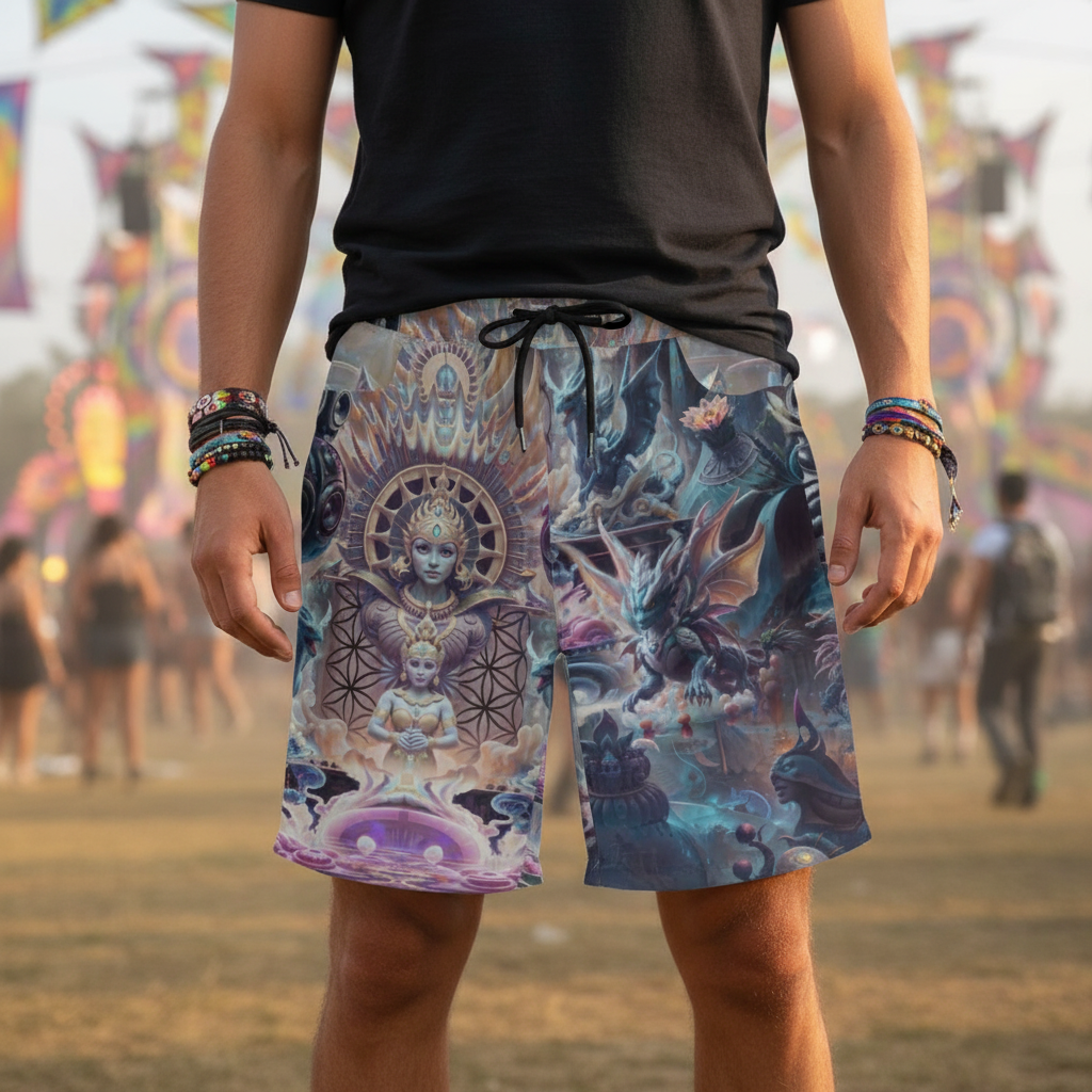 Temple of Sound Unisex Cotton Shorts