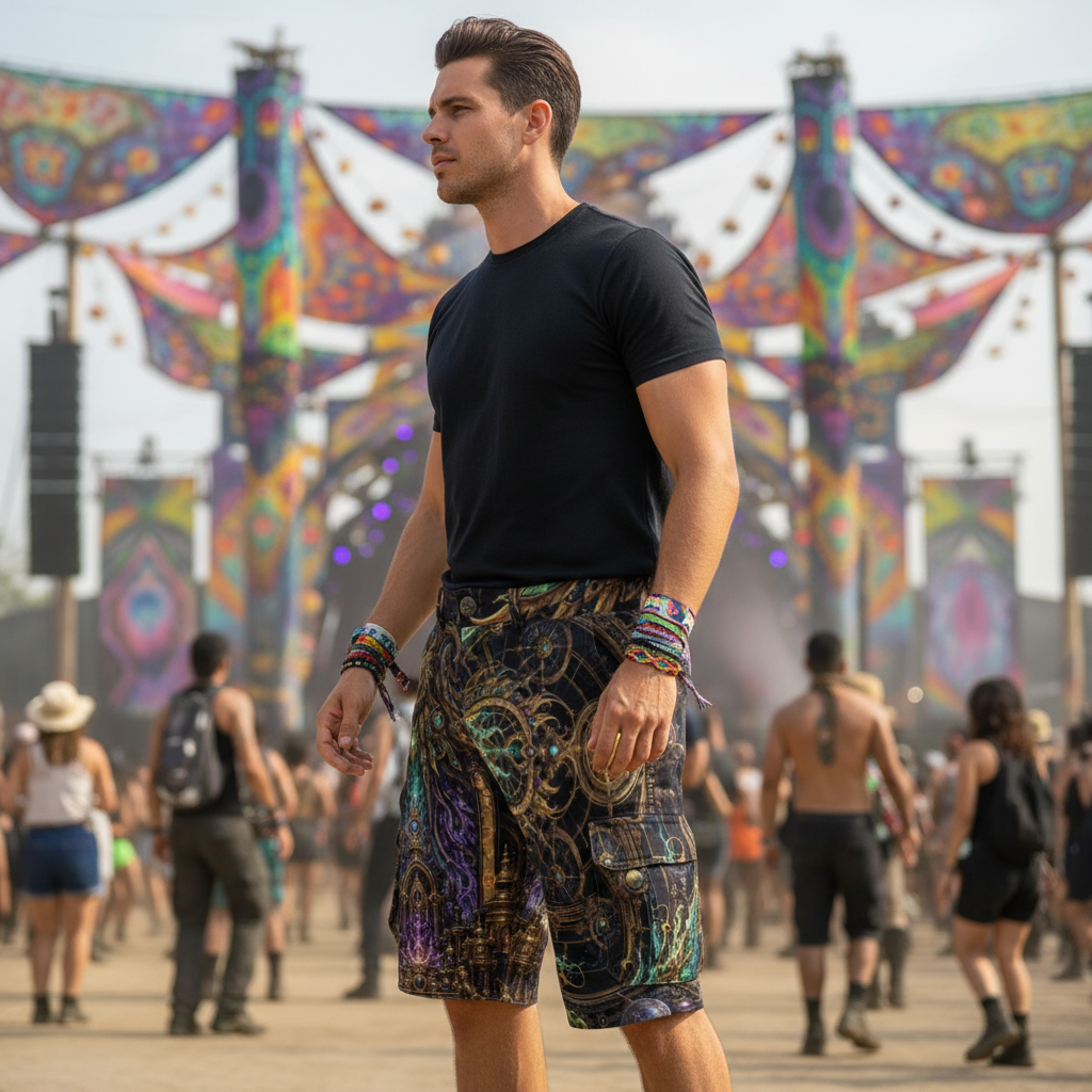 Golden Phoenix Cargo Shorts