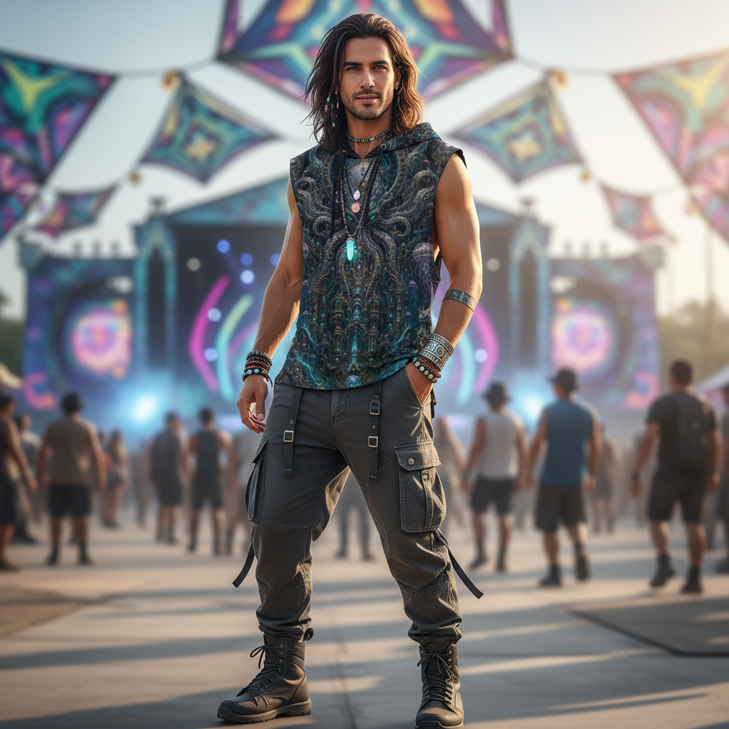 Mechanical Kraken Men’s Sleeveless Hoodie