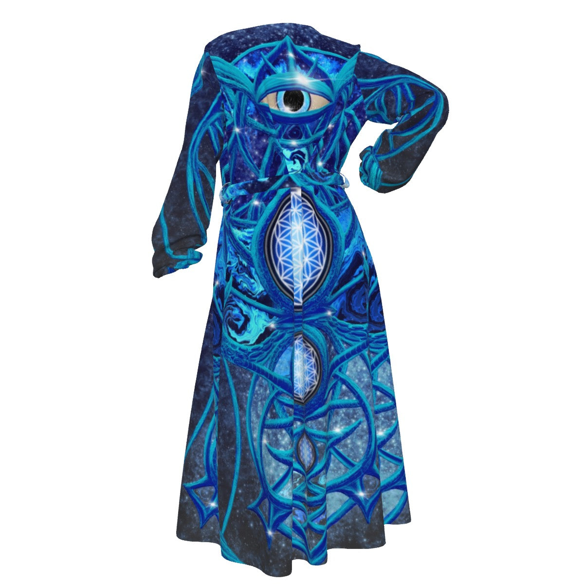 Chiffon Kimono | Mystic Eye Blue