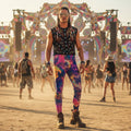 Liquified Abyss Men's Festival Leggings front view with men's leggings