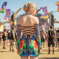 Lace-Up Tube Dress | Acid Melt