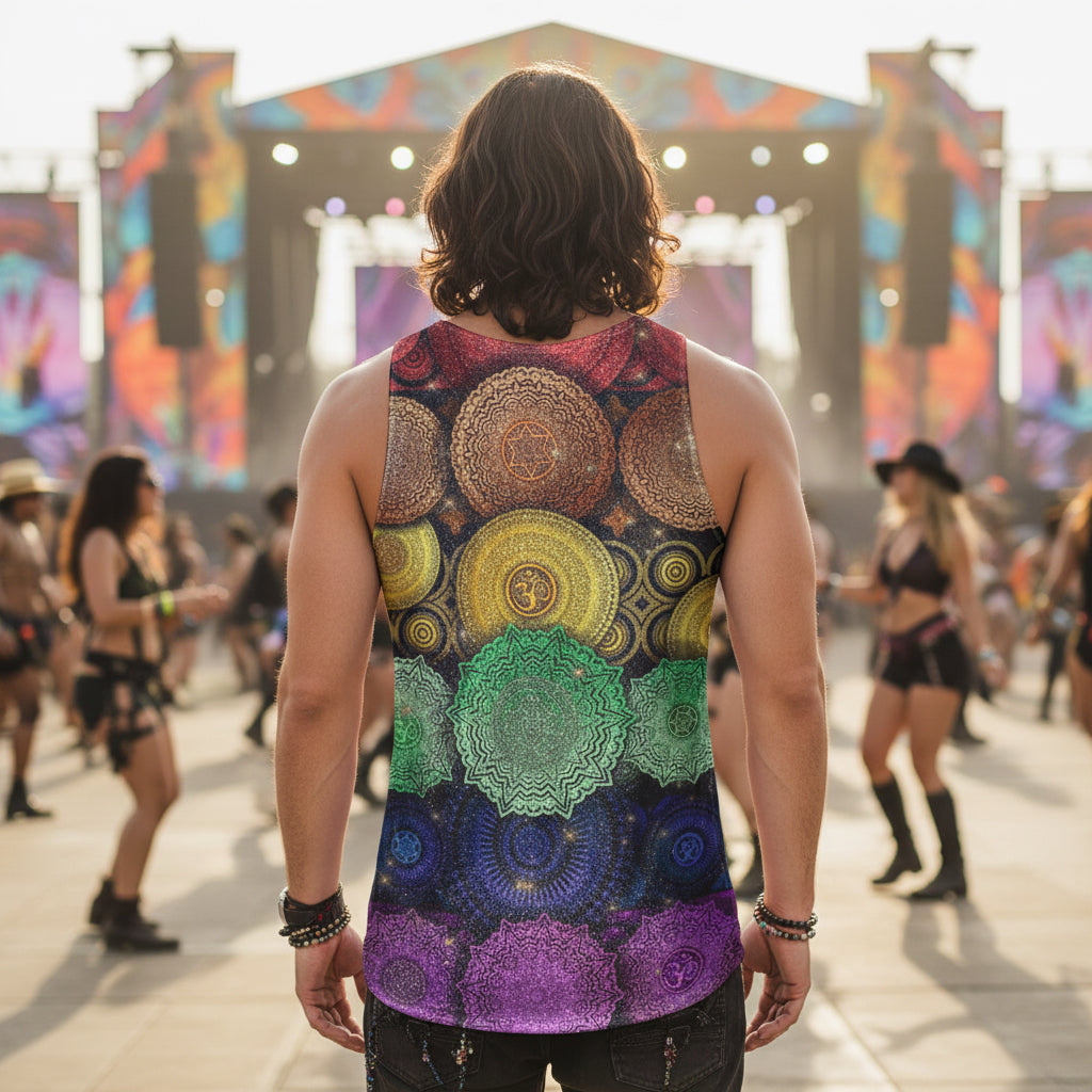 Crushed Velvet Tank Top | Chakra Mandala