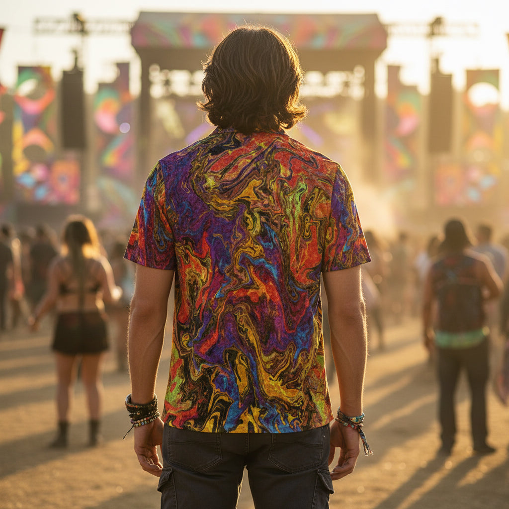 Crushed Velvet Polo Shirt | Liquid Fire