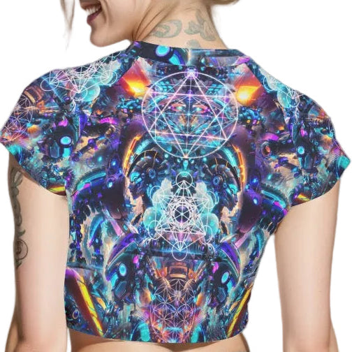 Cropped T-shirt | Cyber Punk Mech
