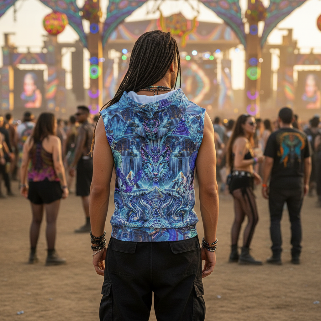 Dreamweaver Cotton Sleeveless Pullover Hoodie Vest
