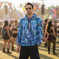 Crushed Velvet Pullover Hoodie | Electric Dragonscape
