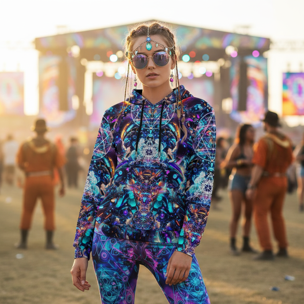 Cyber Punk Mech Unisex Cotton Pullover Hoodie