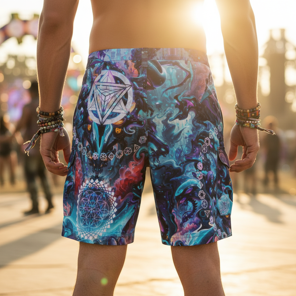 Alien Cyber Punk Mech Men's Cargo Shorts