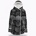 Void Mandala women's winter coat front detail with double-breasted outerwear styling