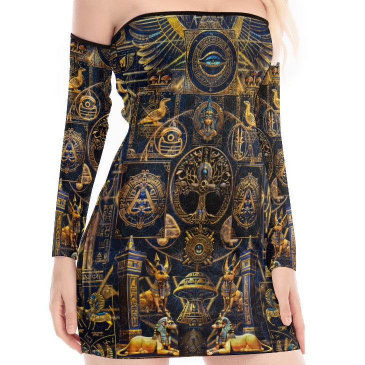 Lace-up Tube Dress | Egyptian Atlantis