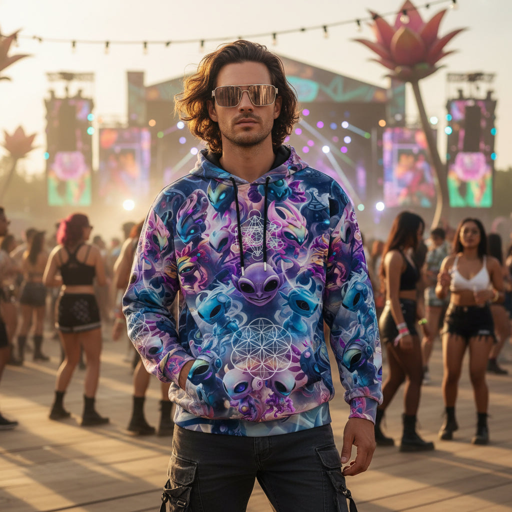 Alien Dimensions Unisex Cotton Pullover Hoodie