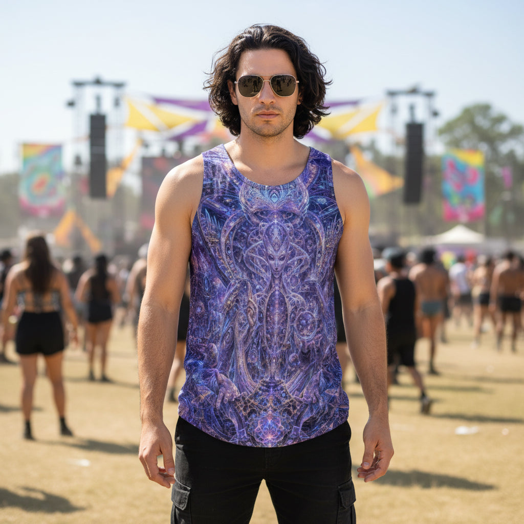 Crushed Velvet Tank Top | Galactic Alien Oracle