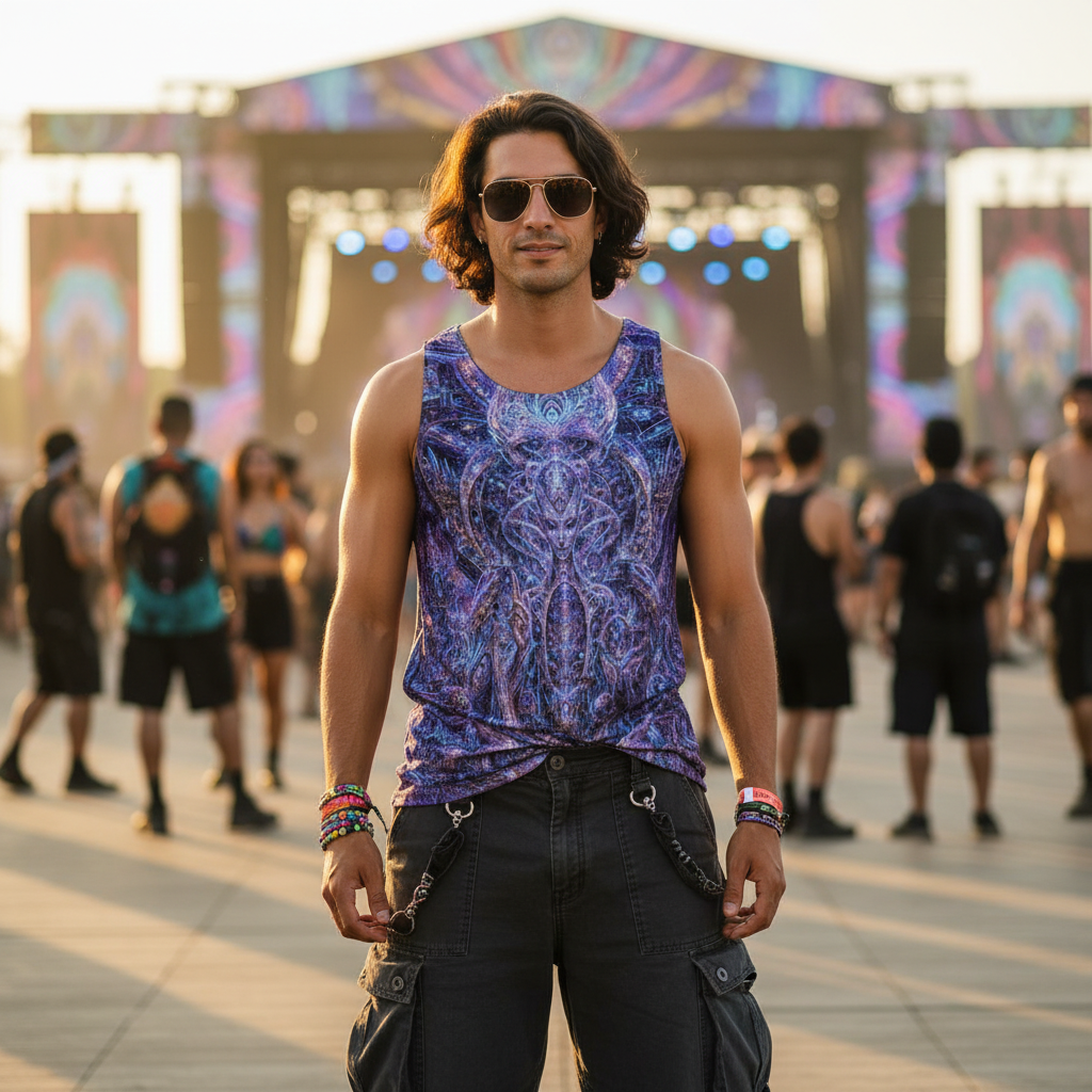 Crushed Velvet Tank Top | Galactic Alien Oracle