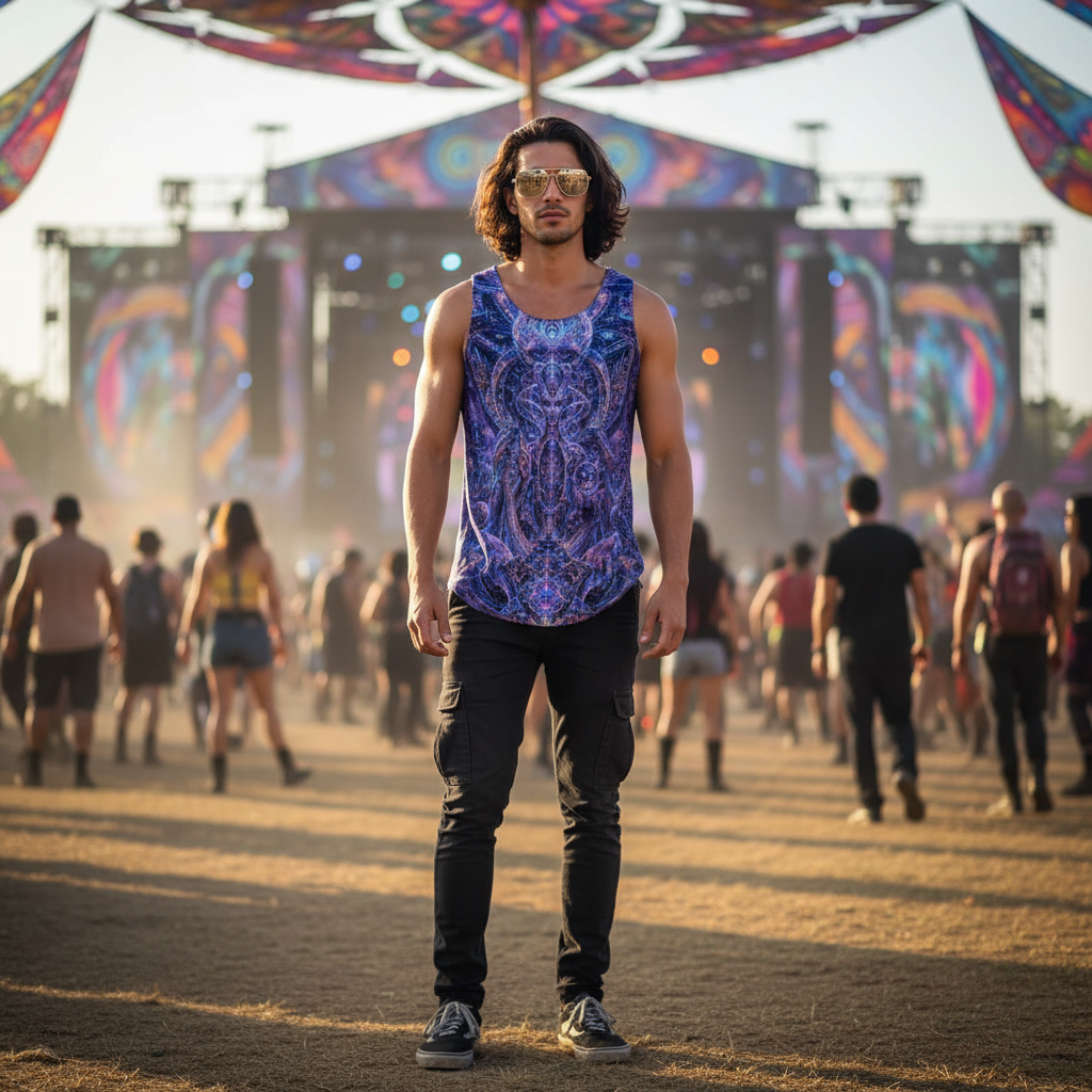 Crushed Velvet Tank Top | Galactic Alien Oracle