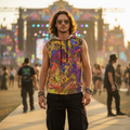Liquid Fire Cotton Sleeveless Pullover Hoodie Vest