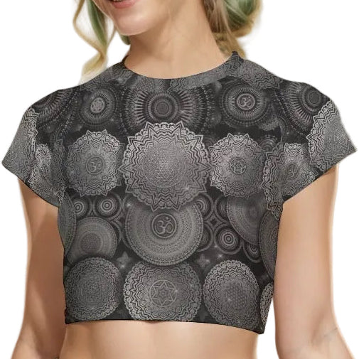 Cropped T-shirt | Void Mandala