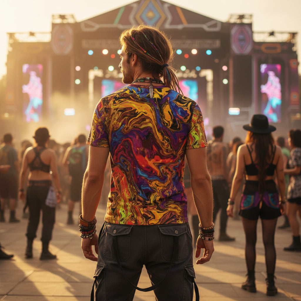 Liquid Fire Cotton T-Shirt
