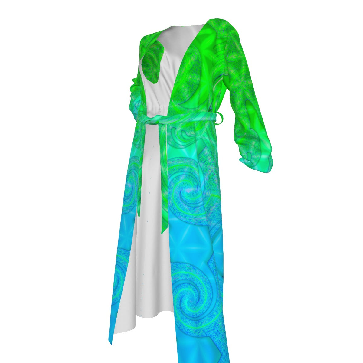 Chiffon Kimono | Psy Swirl Blue