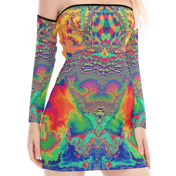 Lace-Up Tube Dress | Acid Melt