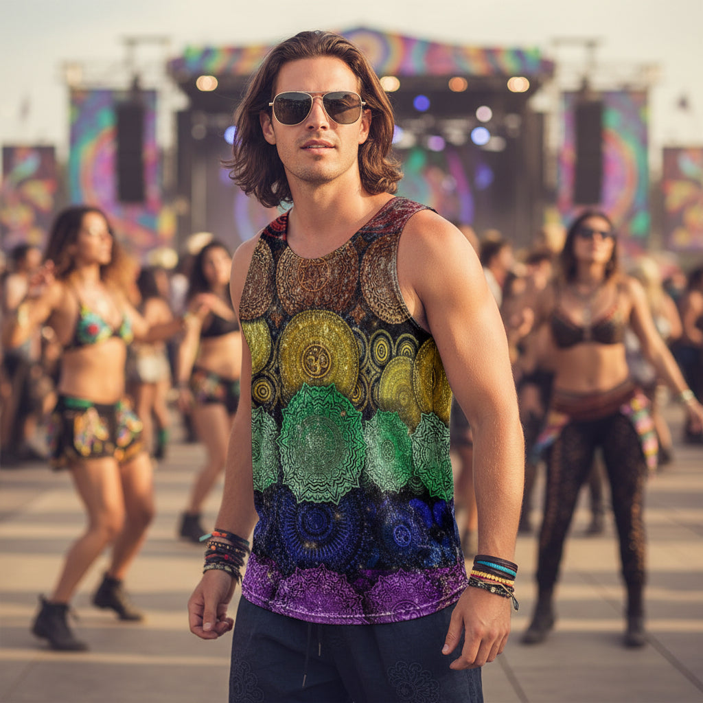 Crushed Velvet Tank Top | Chakra Mandala
