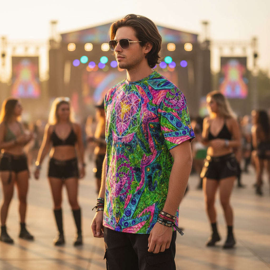 Crushed Velvet T-Shirt | Psy Tribal Shroom