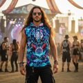 Alien Cyber Punk Mech Cotton Sleeveless Pullover Hoodie Vest