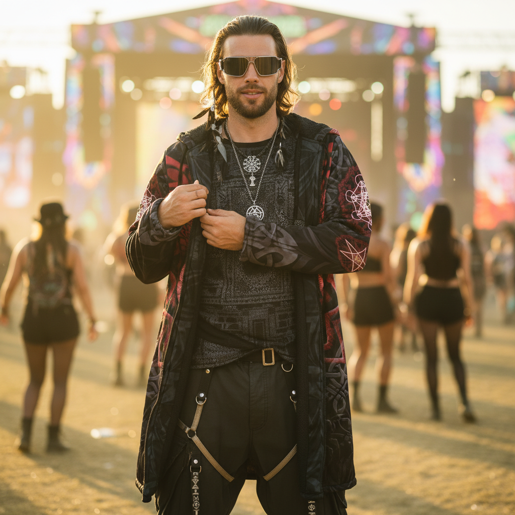 Red Angel Catcher Men's Festival Cloak