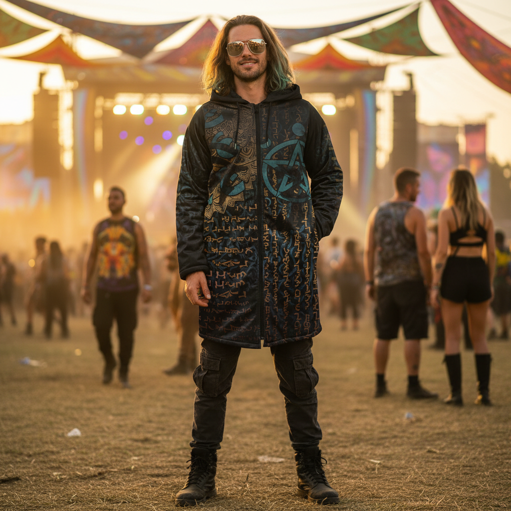 Enochian Vision Teal Men's Festival Cloak
