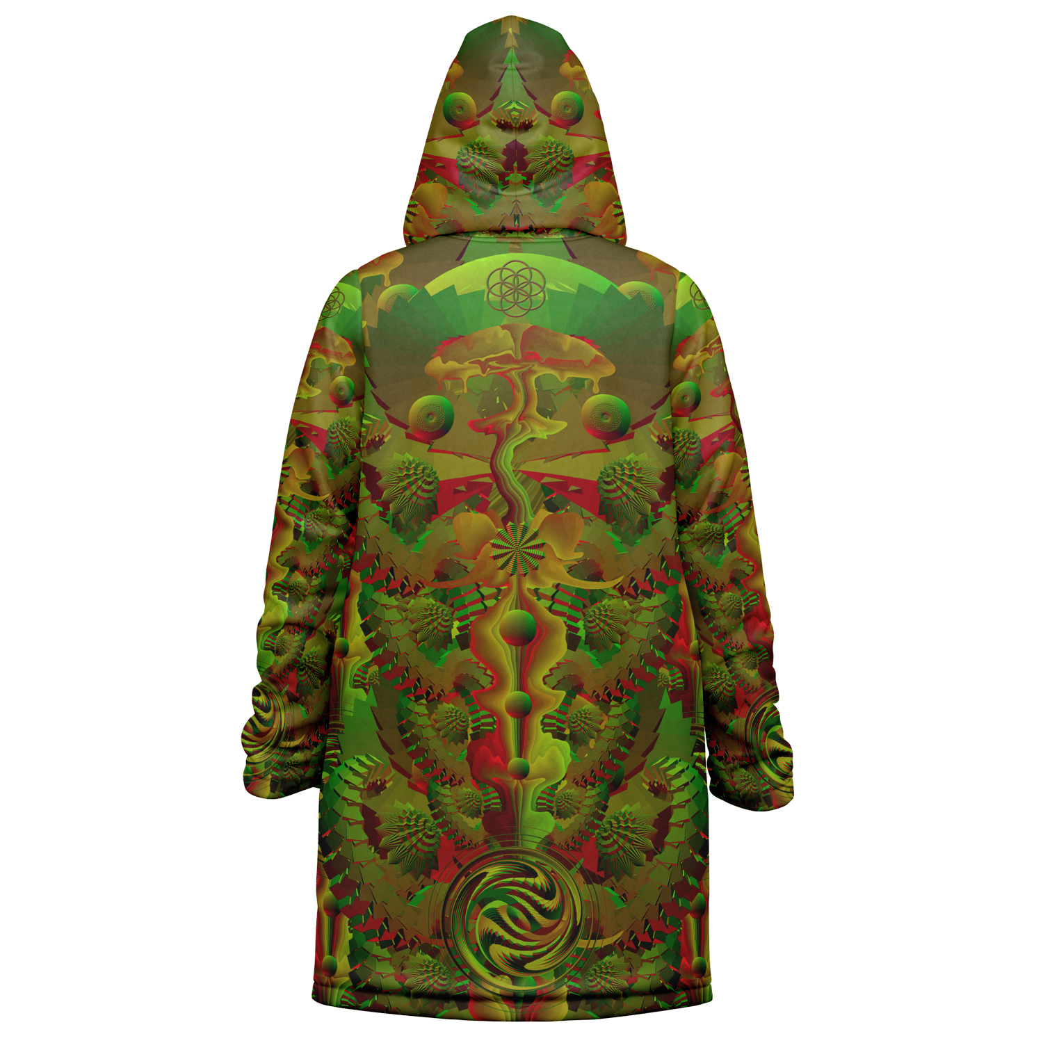 Cloak | Shroom Flower of Life Green