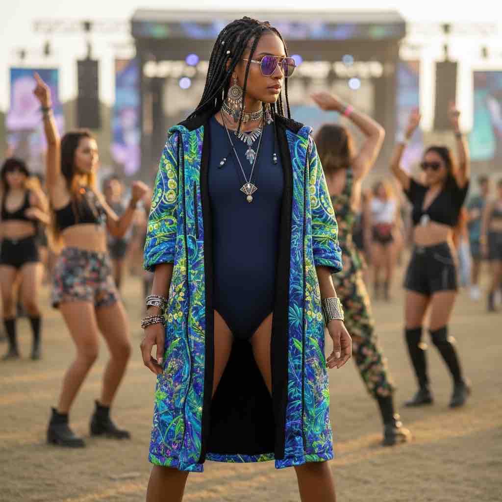 Wizard Stoner Alien Women's Festival Cloak