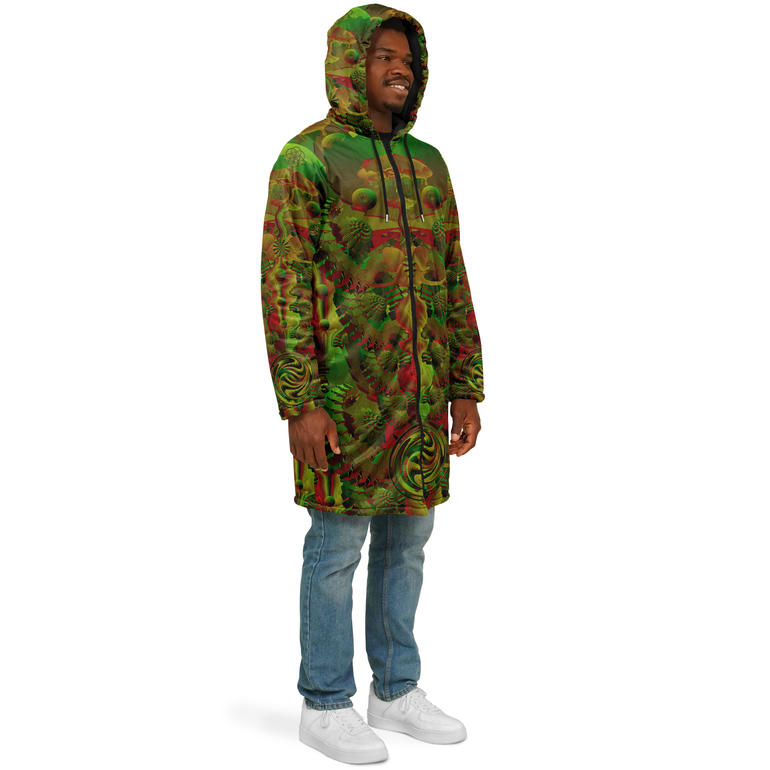 Cloak | Shroom Flower of Life Green