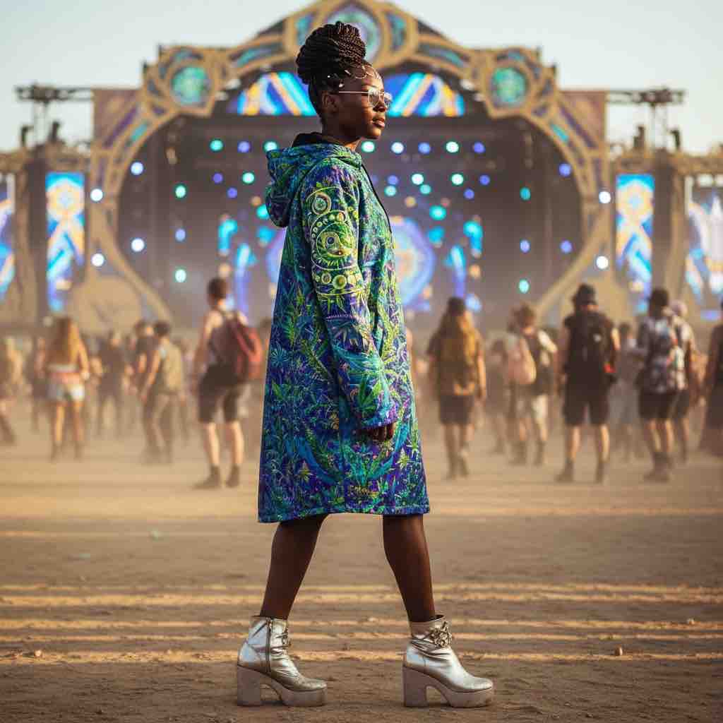 Wizard Stoner Alien Women's Festival Cloak