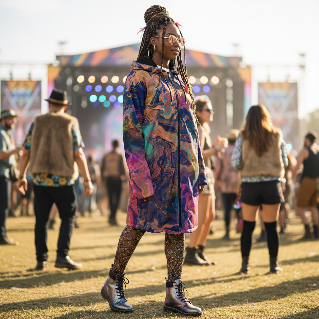 Liquified Abyss Women's Festival Cloak