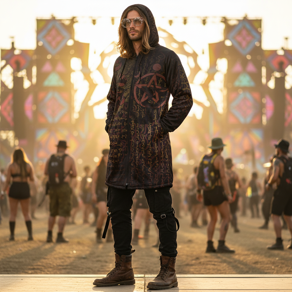 Enochian Vision Orange Men's Festival Cloak