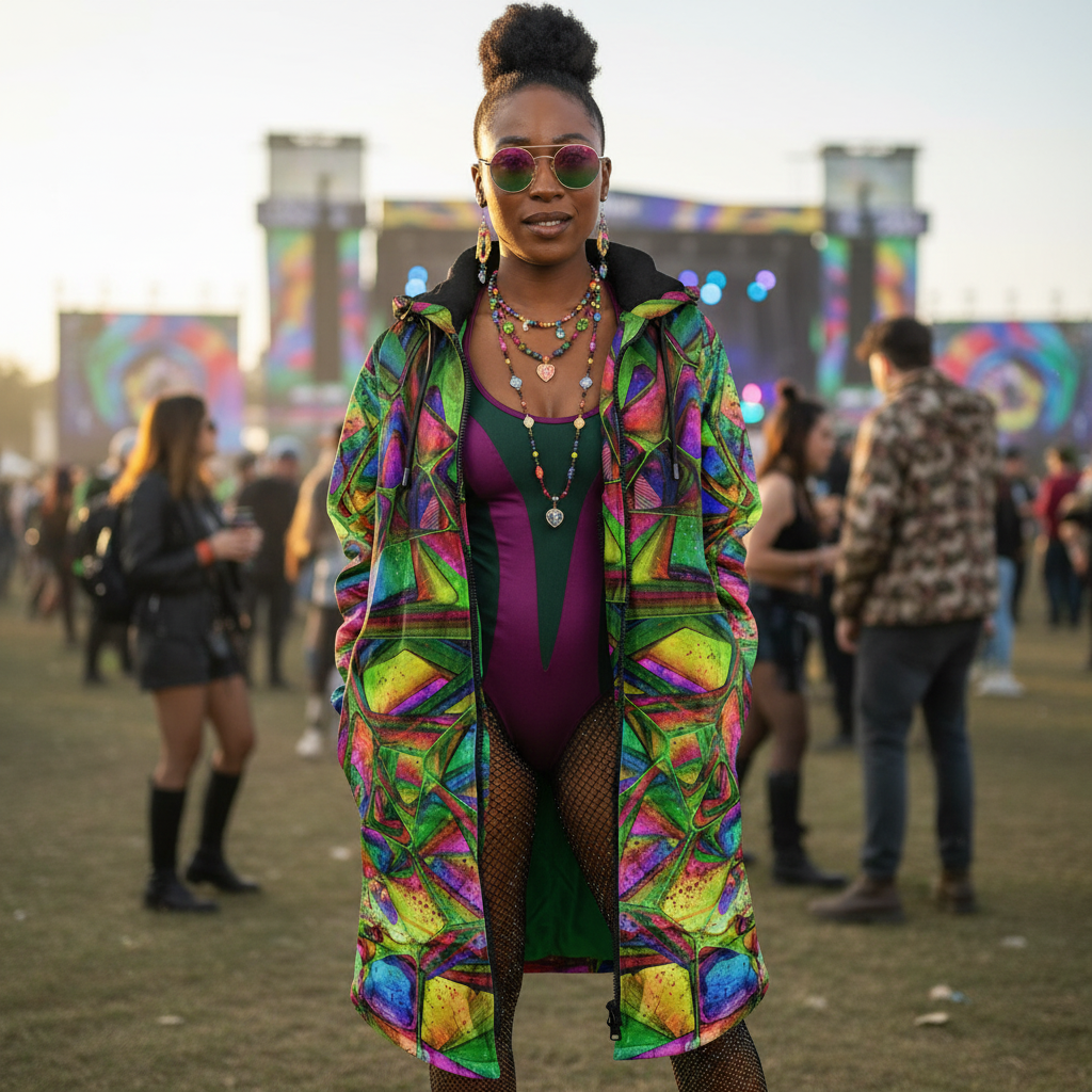 Crystalline Forest Women's Festival Cloak