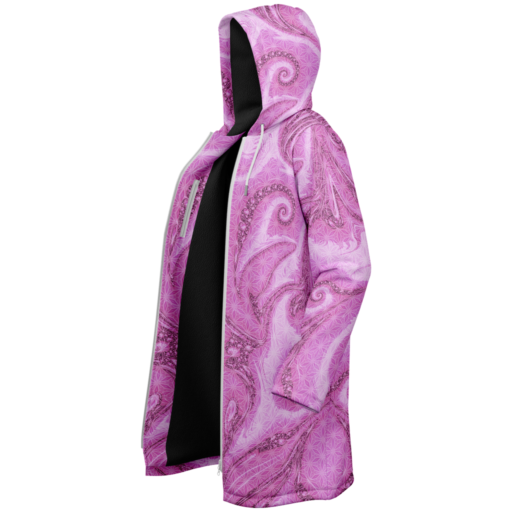 Pink Cosmic Flower Of Life Women's Festival Cloak