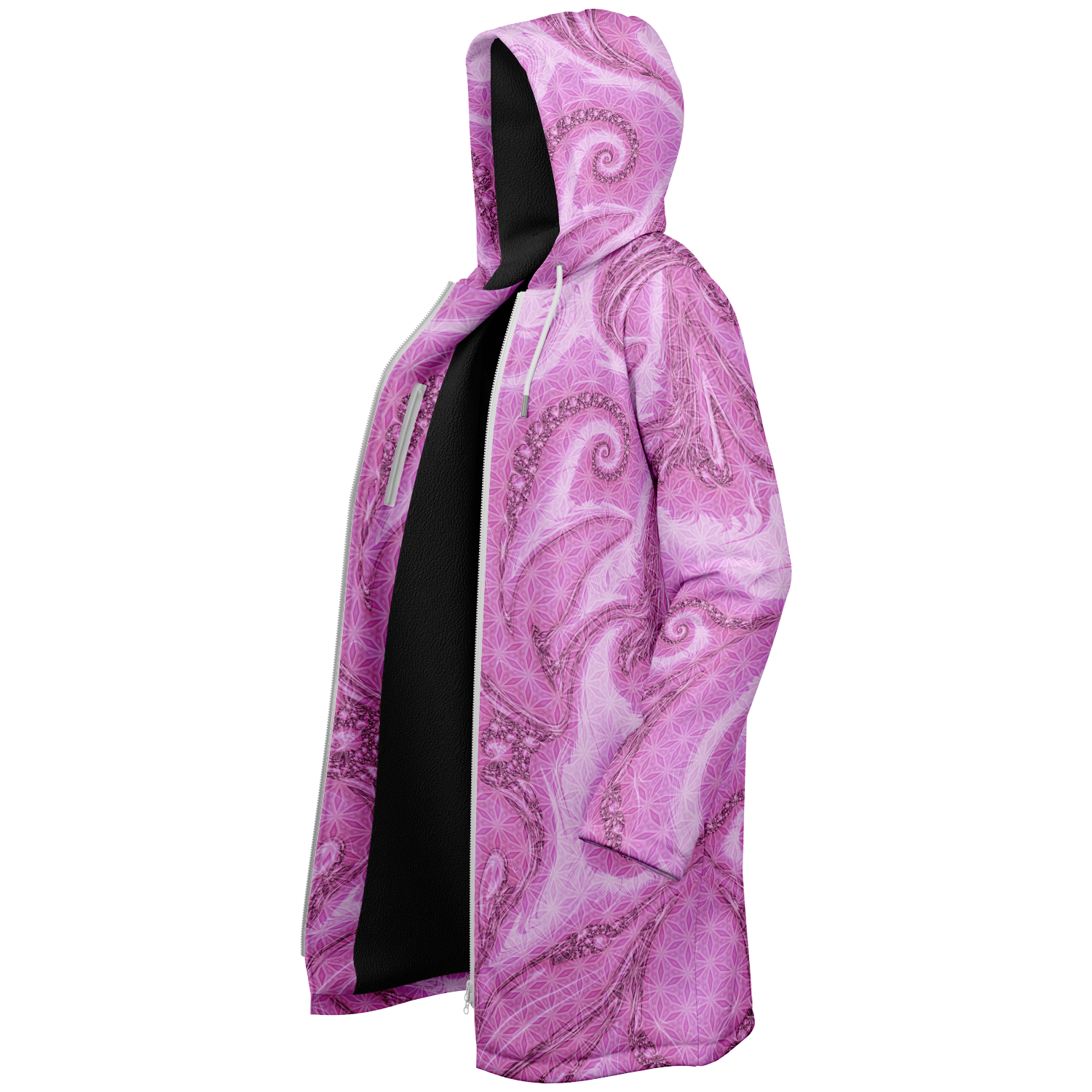 Pink Cosmic Flower Of Life Women's Festival Cloak
