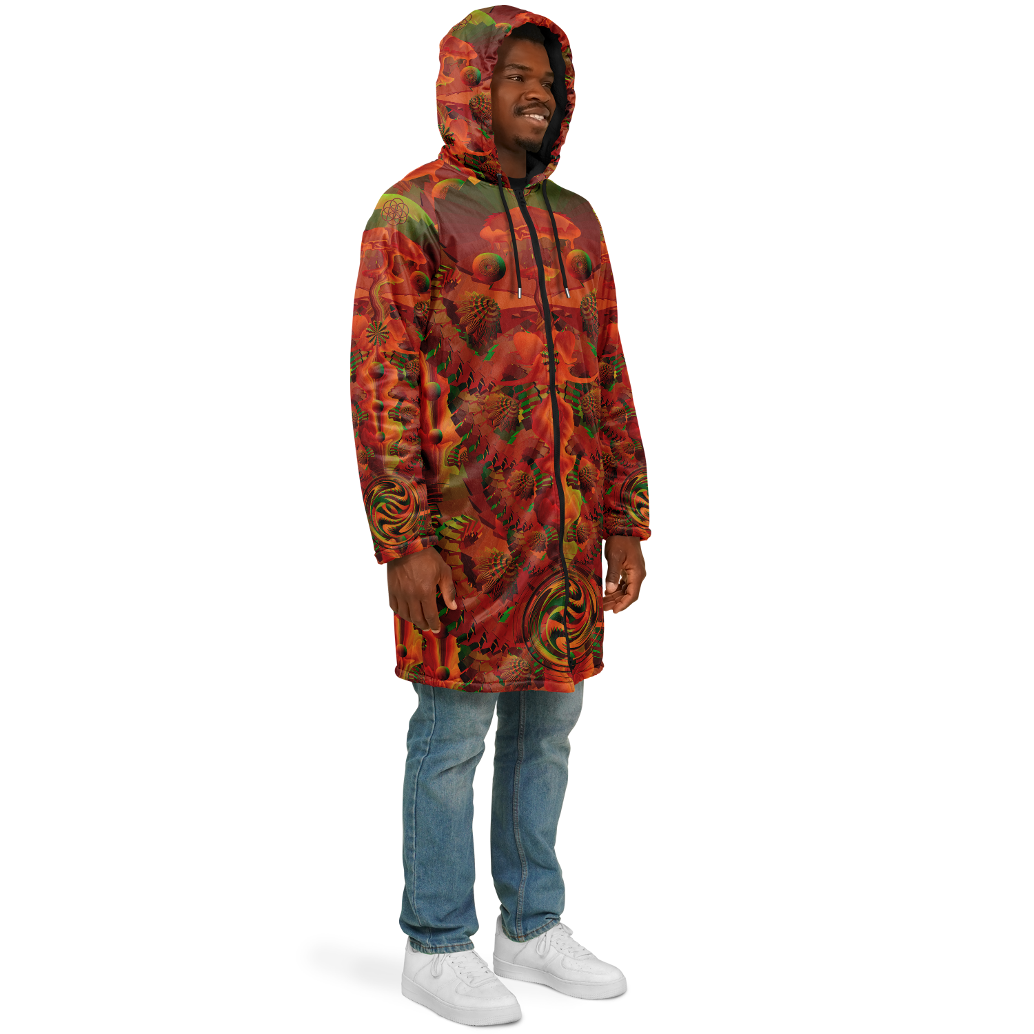 Cloak | Shroom Flower of Life Orange