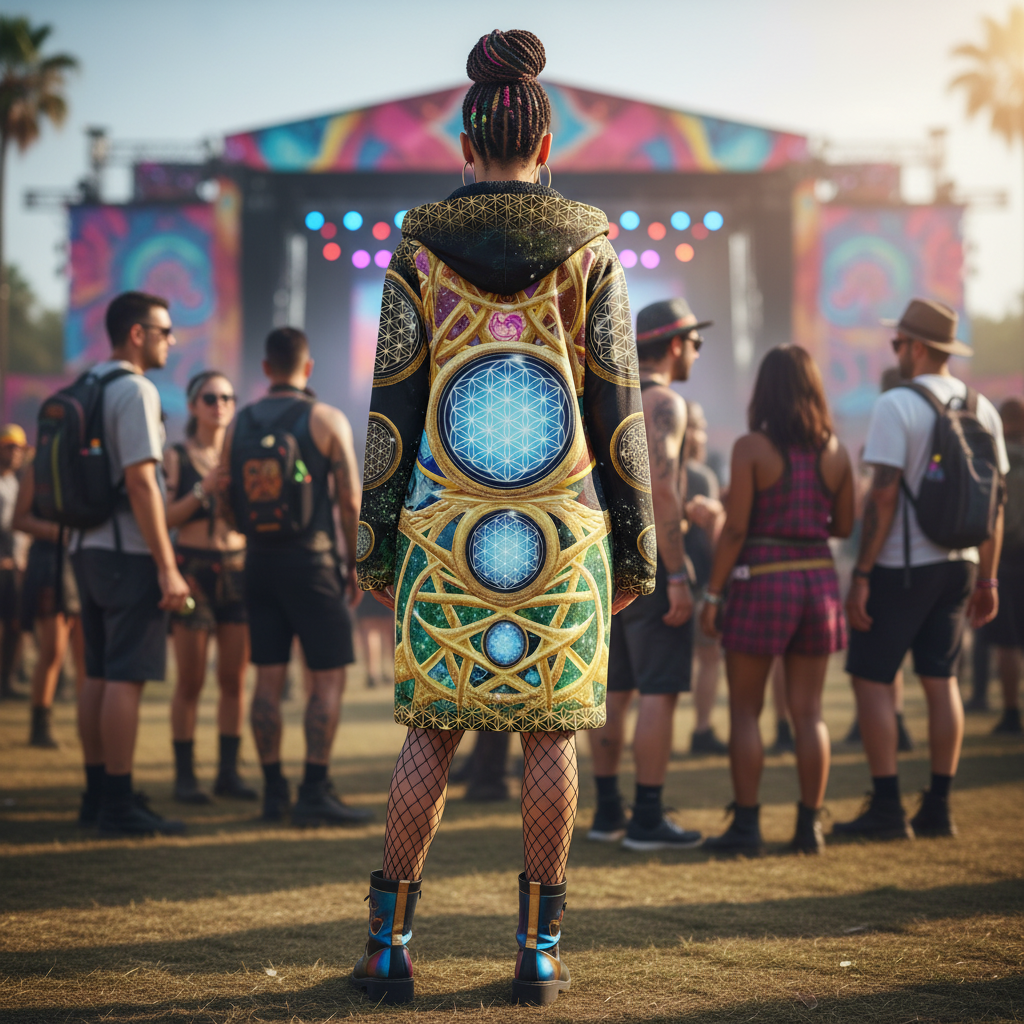Mystic Eye Gold Women's Festival Cloak