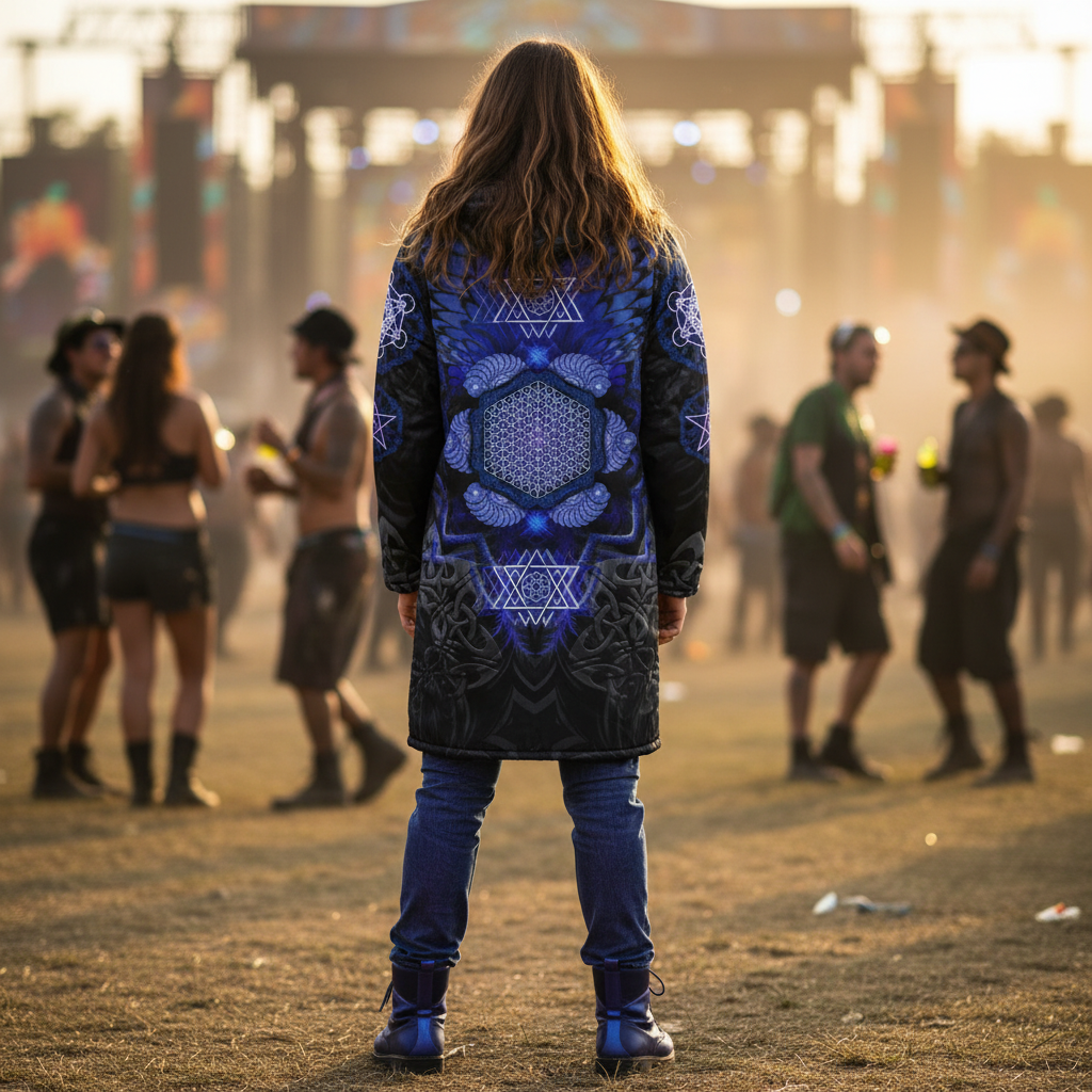 Angel Catcher Blue Men's Festival Cloak