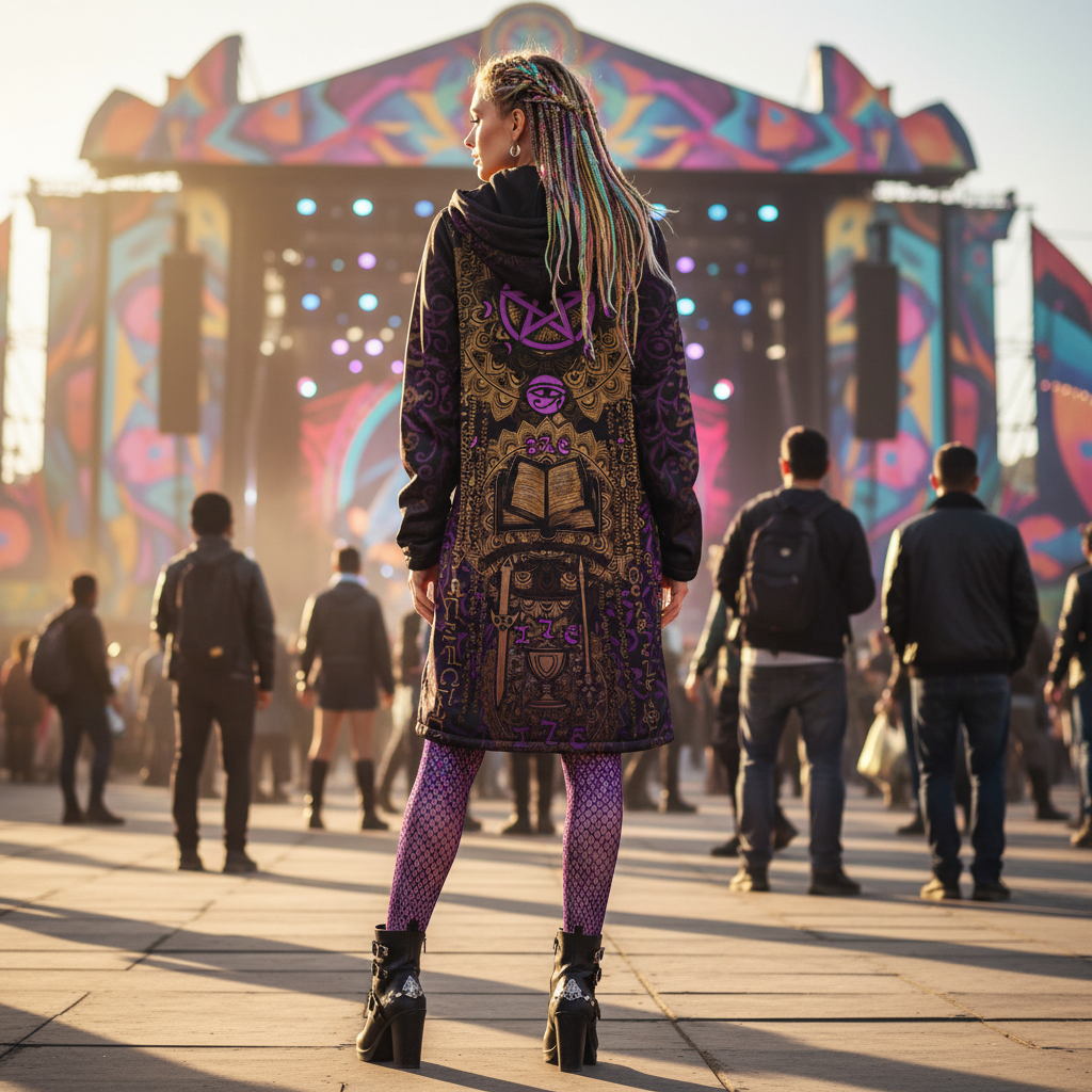 Enochian Vision Pink Women's Festival Cloak
