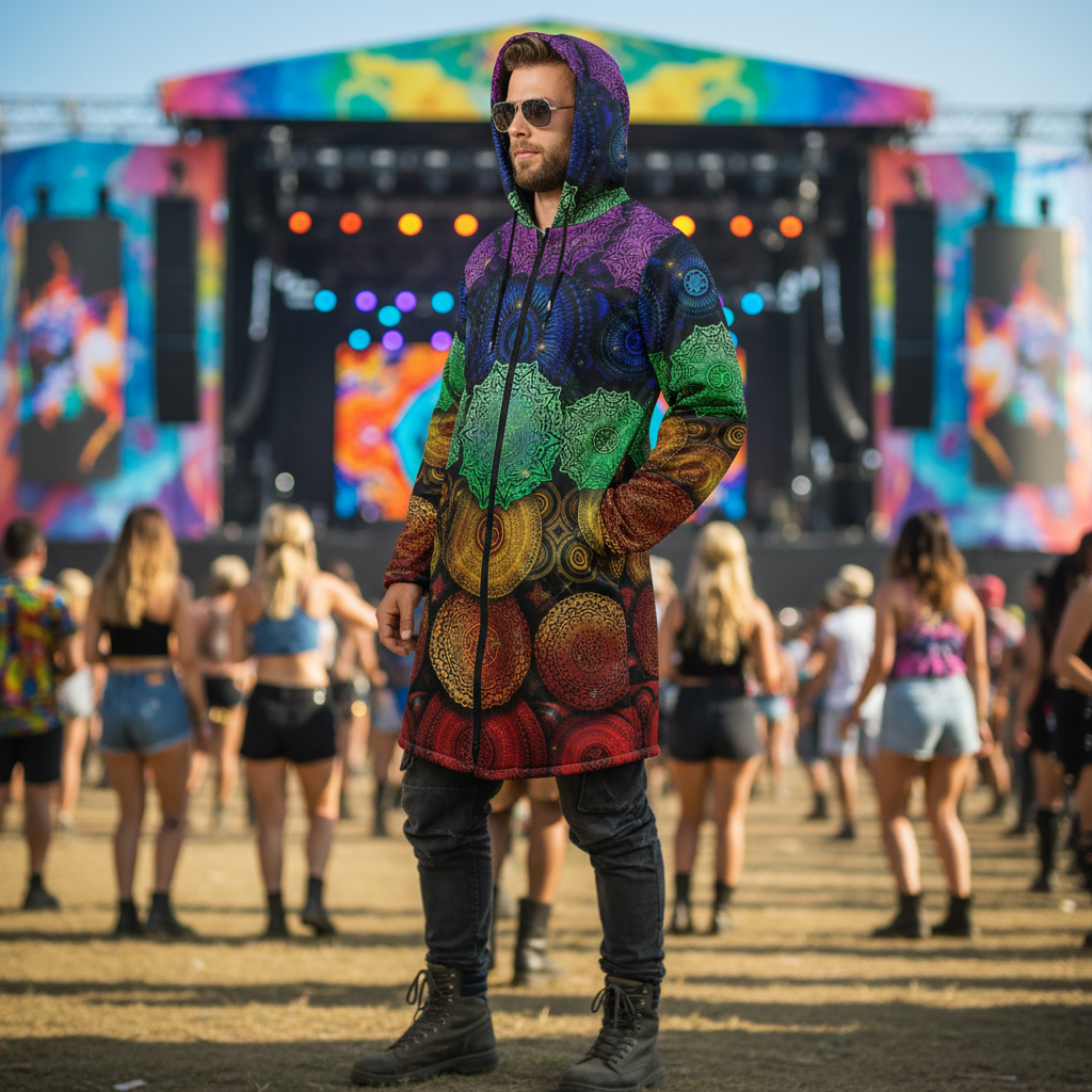 Chakra Mandala Men's Festival Cloak