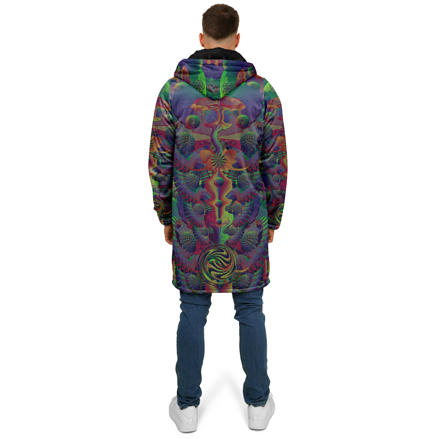 Cloak | Shroom Flower of Life Dark Rainbow