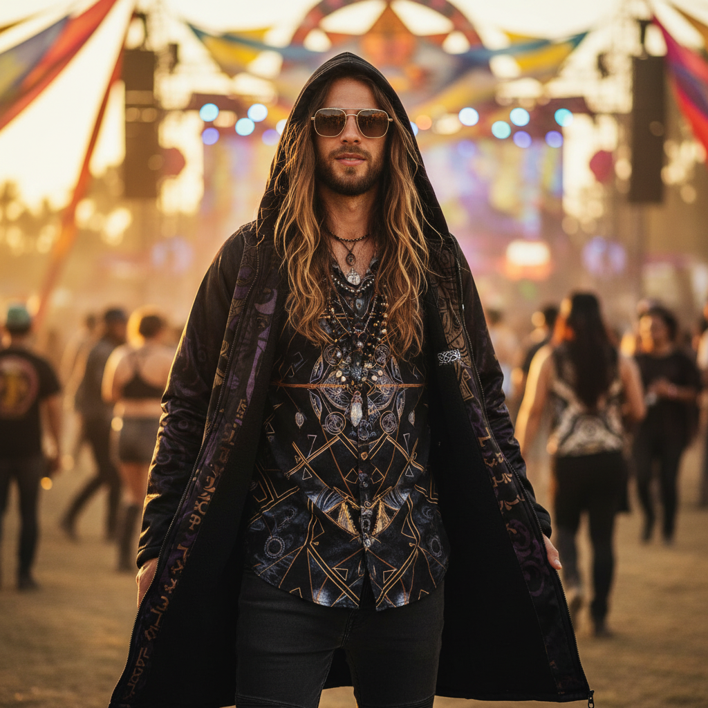 Enochian Vision Purple Men's Festival Cloak