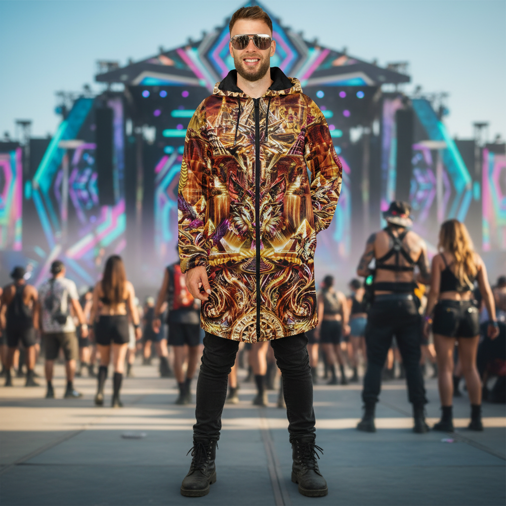 Dream Weaver Orange Men's Festival Cloak