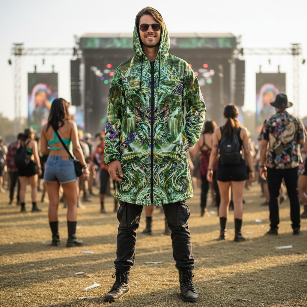 Dream Weaver Green Men's Festival Cloak